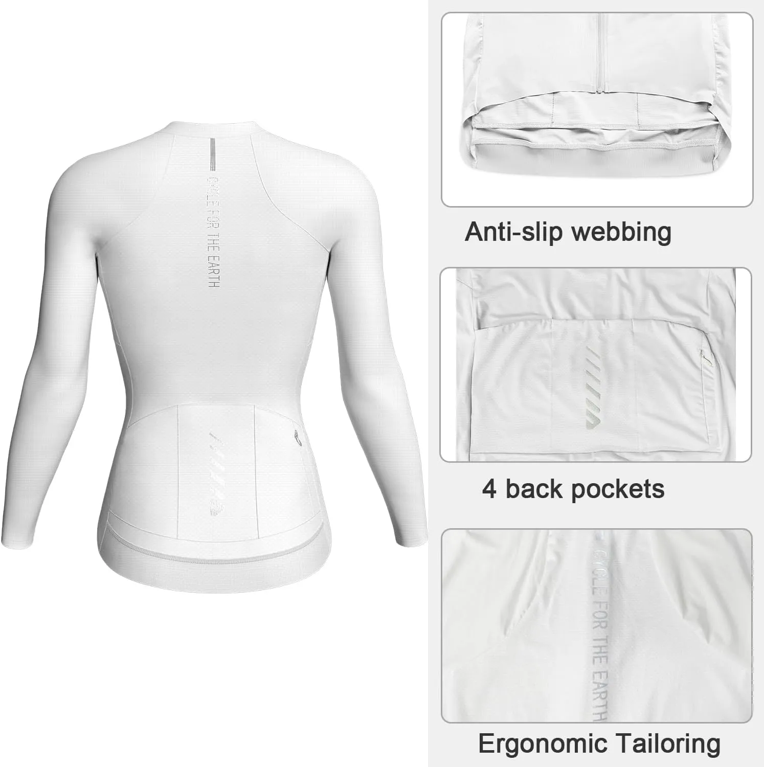 Wulibike Cycling Jersey Women Long Sleeve,Bike Shirts for Women Biking Tops Breathable Cycle Jerseys with 4 Pockets