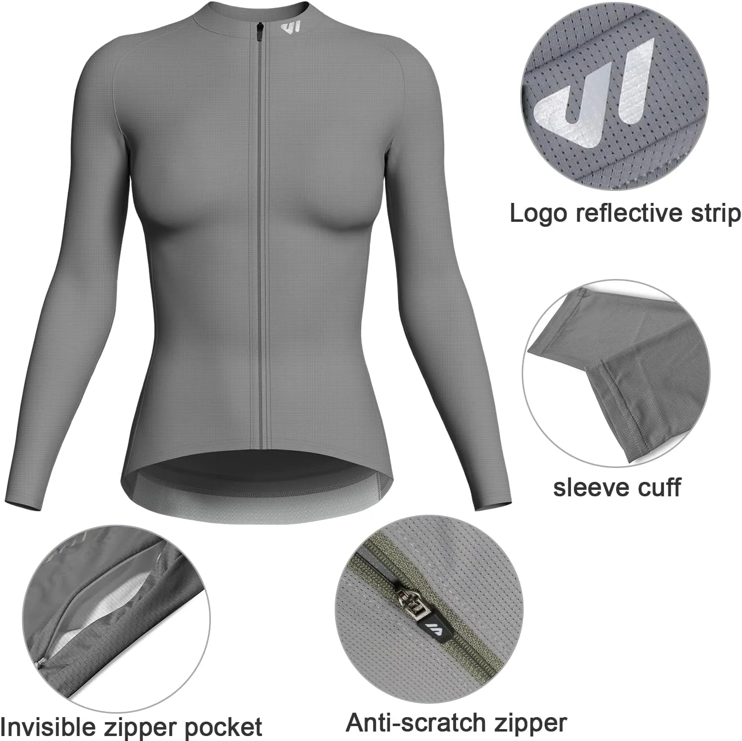 Wulibike Cycling Jersey Women Long Sleeve,Bike Shirts for Women Biking Tops Breathable Cycle Jerseys with 4 Pockets