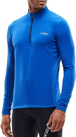 XGC Men's Short/Long Sleeve Cycling Jersey Bike Jerseys Cycle Biking Shirt with Quick Dry Breathable Fabric