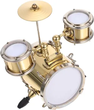 Yardwe 1Set Miniature Musical Instrument Model Realistic Drum for Home Decor Playtime Safe for Ornament