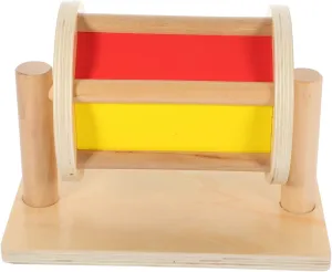 Yardwe Textile Drum Early Educational Plaything for Creative Skills Development Color Recognition Fine Motor Skills Safe Fun Present
