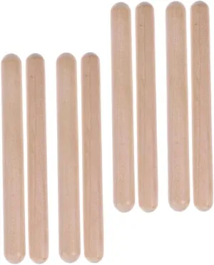 YARNOW 4 Pairs Music Rhythm Stick Percussion Baby Educational Kid Sticks Musical Sensory Toddler Music Toys Wood Stick Instrument Supplies Instrument Accessories Wooden
