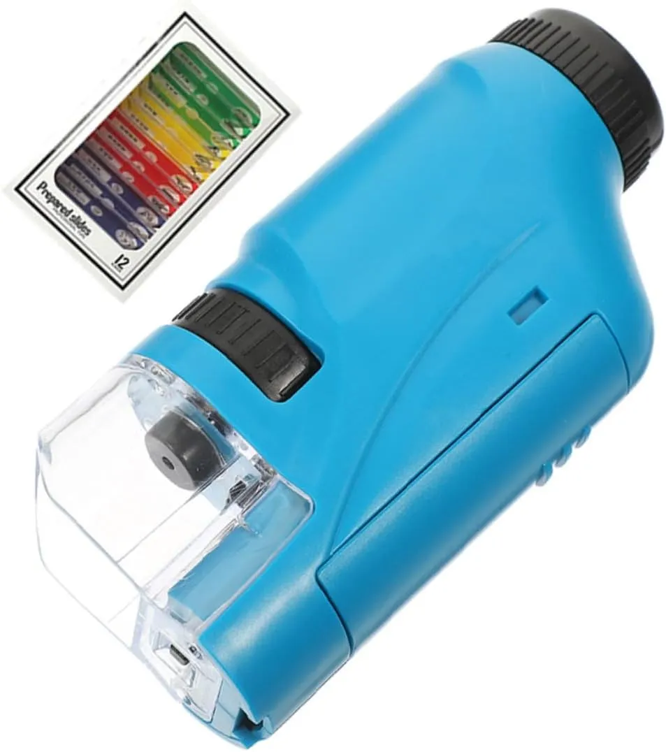 YARNOW Early Learning Boys and Girls Microscope Portable Science Experiment Tool Handheld Magnifier for School Supplies Education