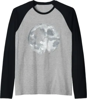 YETI Riding Moon Bike Halloween Lunar Cycling Bigfoot Raglan Baseball Tee