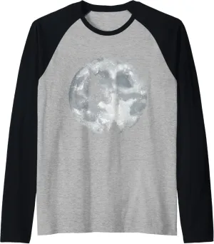 YETI Riding Moon Bike Halloween Lunar Cycling Bigfoot Raglan Baseball Tee