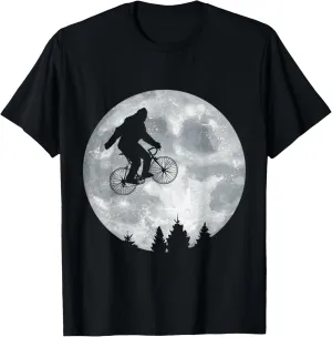 YETI Riding Moon Bike Halloween Lunar Cycling Bigfoot T-Shirt