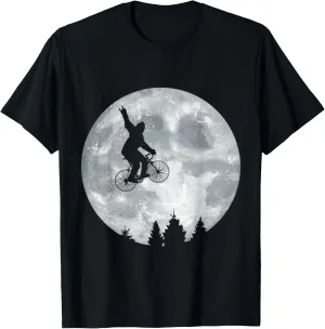 YETI Riding Moon Bike Halloween Lunar Cycling Bigfoot T-Shirt