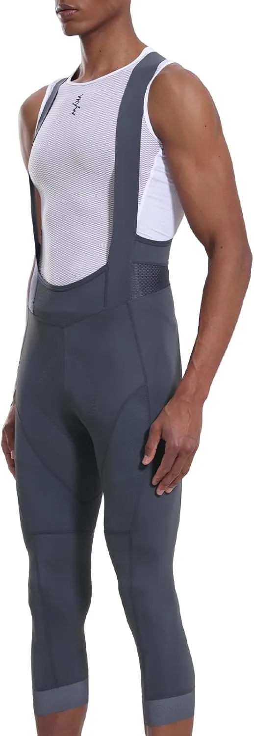YKYWBIKE Cycling Bibs 3/4 Bike Bib Tights for Men - 4D Padded Bike Shorts, Breathable Mountain Biking Bicycle Pants