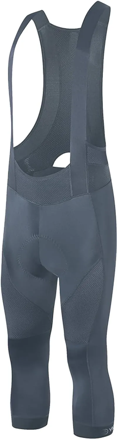 YKYWBIKE Cycling Bibs 3/4 Bike Bib Tights for Men - 4D Padded Bike Shorts, Breathable Mountain Biking Bicycle Pants