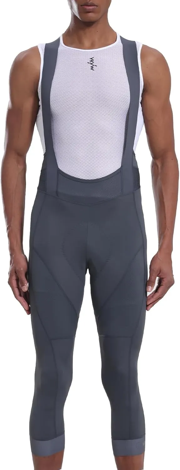 YKYWBIKE Cycling Bibs 3/4 Bike Bib Tights for Men - 4D Padded Bike Shorts, Breathable Mountain Biking Bicycle Pants