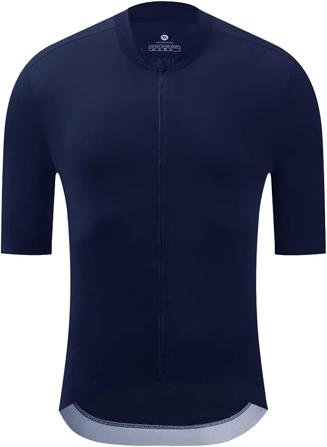 YKYWBIKE Cycling Jersey Men Aero Race Fit, Road Bike Jersey Short Sleeved,Moisture Wicking, Breathable,Zip Pocket,UPF50 