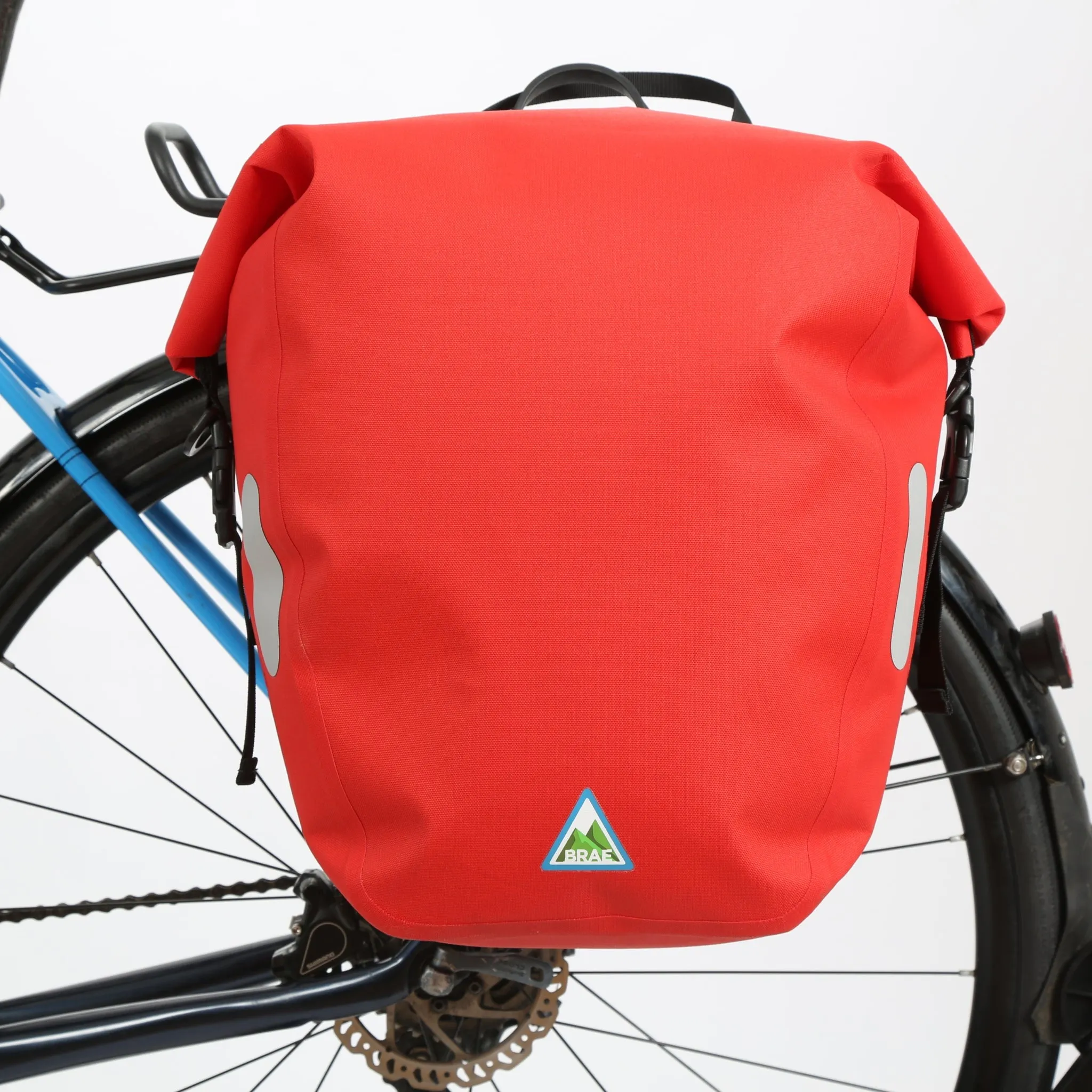 Yonder Waterproof Pannier Bags (2x25L) - Red - Brae Cycling