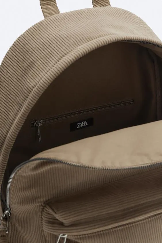 ZARA | CORDUROY BACKPACK 1587