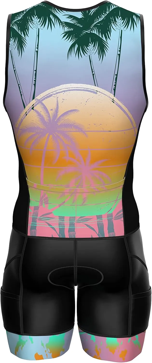 Zimco Elite Triathlon Suit Men Padded Triathlon Tri Suit Race Suit Swim Bike Run